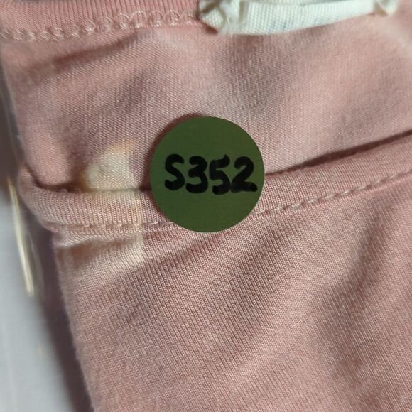 Les Amis Top Woman's Size Small Pink Raglan Sheer Sleeves Boho Print 3/4 Sleeve - Picture 13 of 14